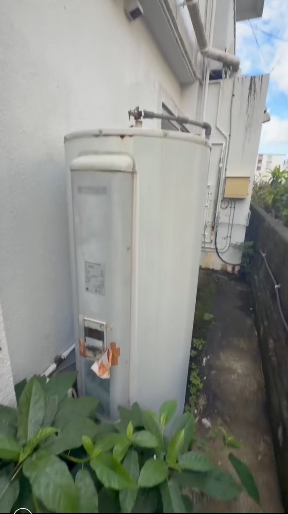 既存給湯器撤去